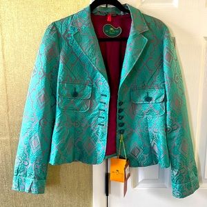 Etro green jacket, Italian size 46